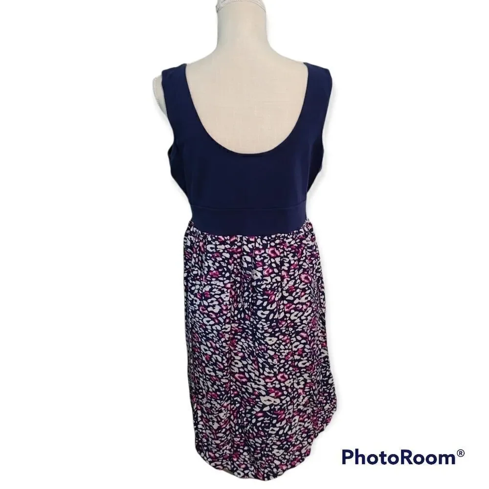 Torrid blue pink leopard sleeveless scoop neck comfy sundress - Picture 6 of 6